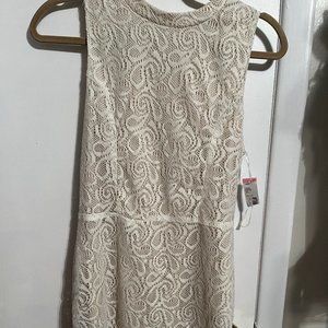 NWT BONGO CREAM LACE SLEEVELESS DRESS SZ M